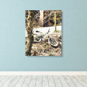 MOUNTAIN BIKES CANVAS AFDRUK (Insitu (Houten vloer))