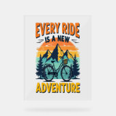 Mountain Biking Adventure Acryl Bord (Voorkant)