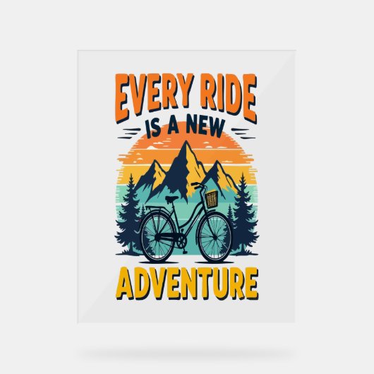 Mountain Biking Adventure Acryl Bord (Voorkant)