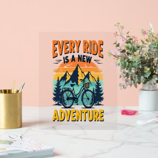Mountain Biking Adventure Acryl Bord (Huwelijk)