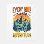 Mountain Biking Adventure Fleece Deken (Voorkant)