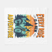 Mountain Biking Adventure Fleece Deken (Voorkant (Horizontaal))