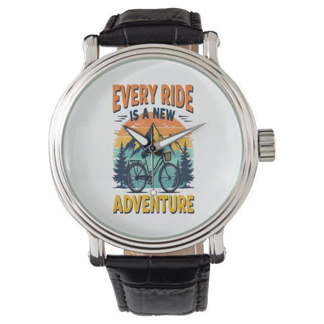 Mountain Biking Adventure Horloge (Voorkant)
