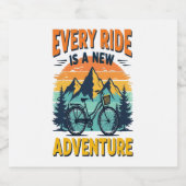 Mountain Biking Adventure Sparkling Wijnetiket (Enkel label)