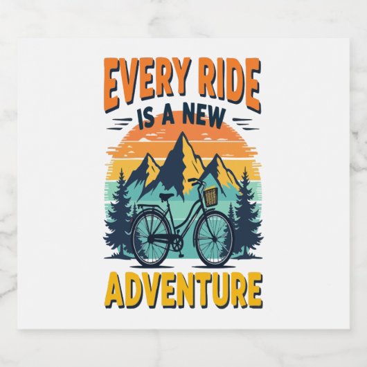 Mountain Biking Adventure Sparkling Wijnetiket (Enkel label)