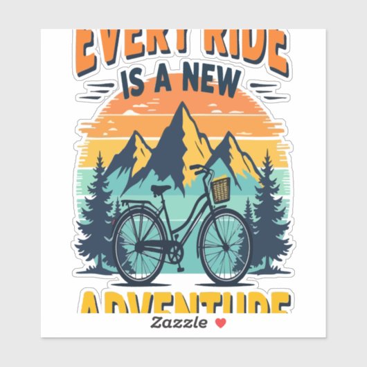Mountain Biking Adventure Sticker (Vel)