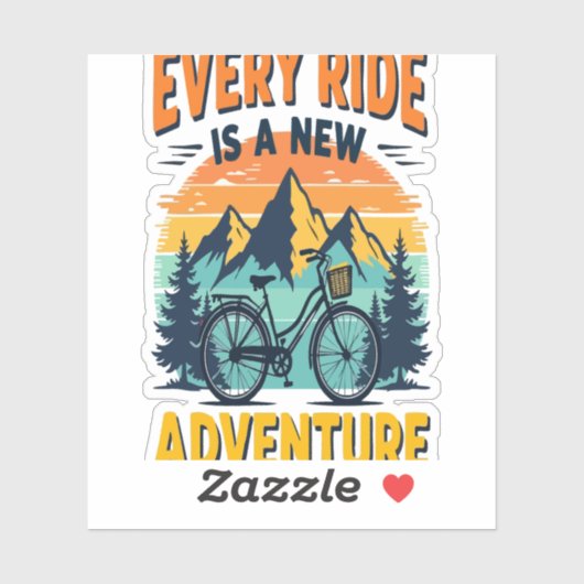 Mountain Biking Adventure Sticker (Vel)