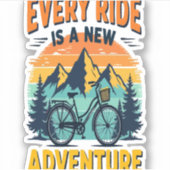Mountain Biking Adventure Sticker (Voorkant)