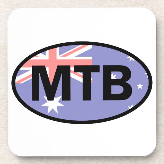 Mountain Biking Australia Flag Drankjes Onderzetter (Voorkant)
