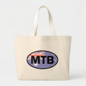 Mountain Biking Australia Flag Grote Tote Bag (Voorkant)