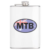 Mountain Biking Australia Flag Heupfles (Voorkant)