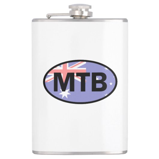 Mountain Biking Australia Flag Heupfles (Voorkant)