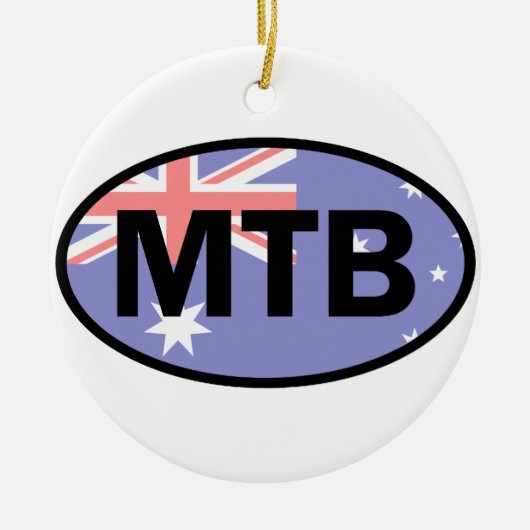 Mountain Biking Australia Flag Keramisch Ornament (Voorkant)