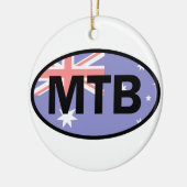 Mountain Biking Australia Flag Keramisch Ornament (Links)
