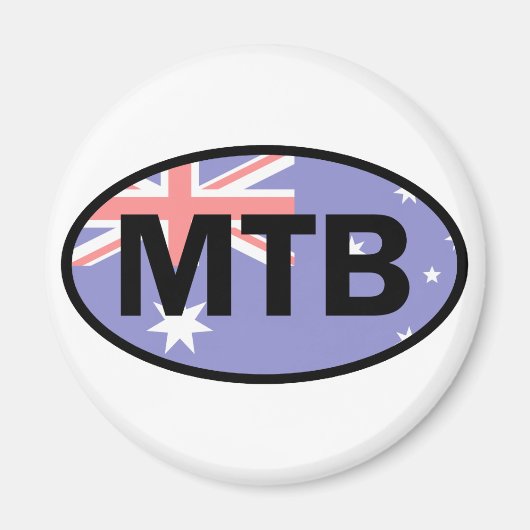 Mountain Biking Australia Flag Magneet (Voorkant)