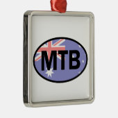 Mountain Biking Australia Flag Metalen Ornament (Rechts)