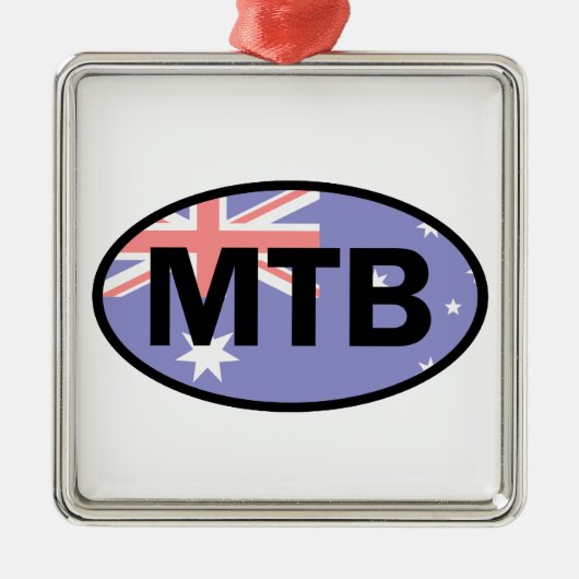 Mountain Biking Australia Flag Metalen Ornament (Voorkant)