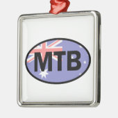 Mountain Biking Australia Flag Metalen Ornament (Links)