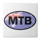 Mountain Biking Australia Flag Tegeltje (Voorkant)
