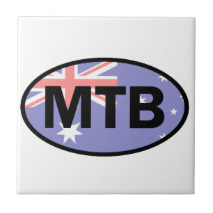 Mountain Biking Australia Flag Tegeltje