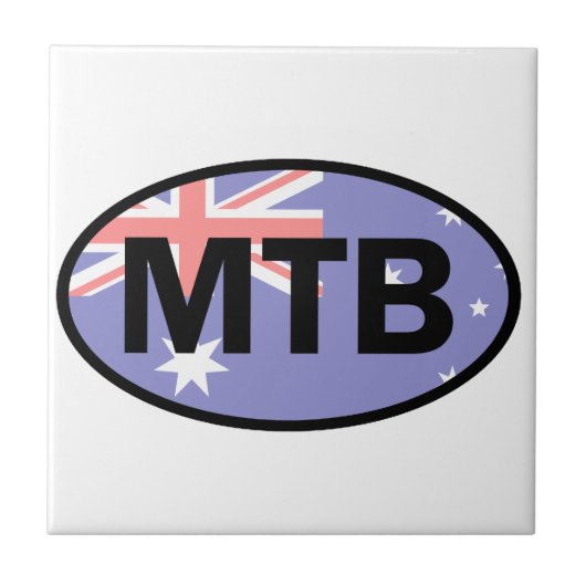 Mountain Biking Australia Flag Tegeltje (Voorkant)