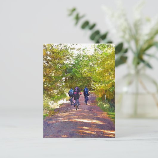 MOUNTAIN BIKING BRIEFKAART (Staand voorkant)