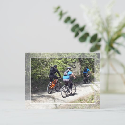 MOUNTAIN BIKING BRIEFKAART (Staand voorkant)