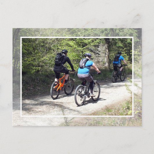 MOUNTAIN BIKING BRIEFKAART (Voorkant)