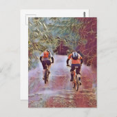 MOUNTAIN BIKING BRIEFKAART (Voorkant / Achterkant)