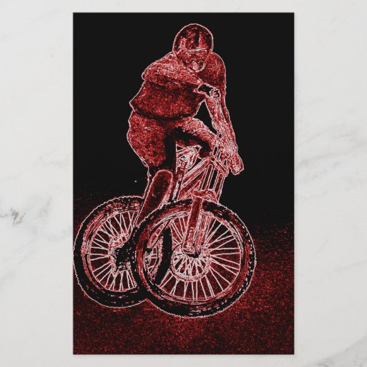 Mountain Biking Briefpapier (Voorkant)