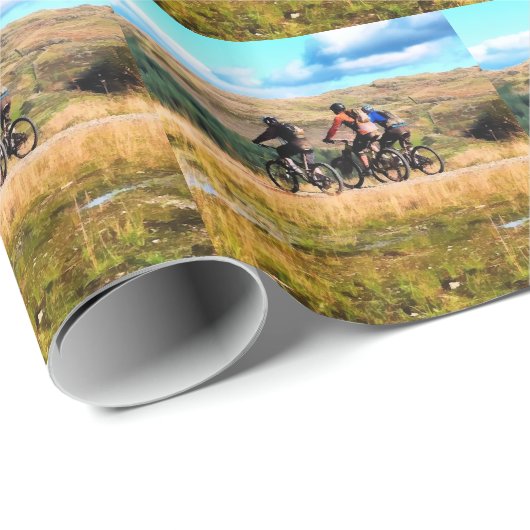 MOUNTAIN BIKING CADEAUPAPIER (Rol Hoek)