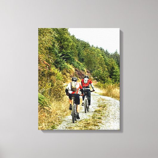 MOUNTAIN BIKING CANVAS AFDRUK (Voorkant)