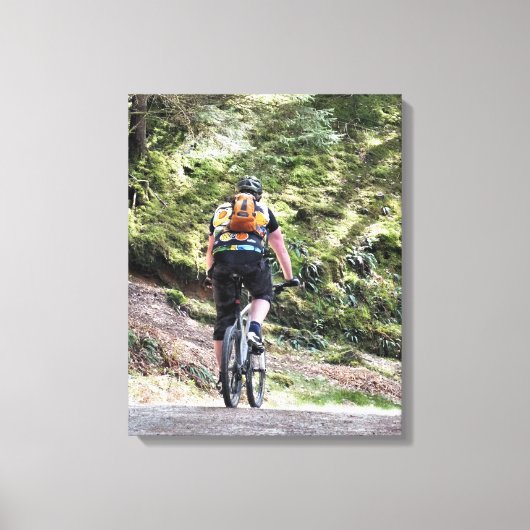 MOUNTAIN BIKING CANVAS AFDRUK (Voorkant)