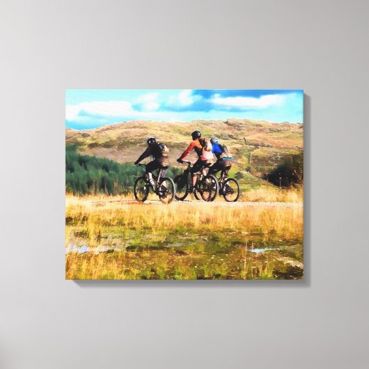 MOUNTAIN BIKING CANVAS AFDRUK (Voorkant)