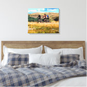MOUNTAIN BIKING CANVAS AFDRUK (Insitu (Slaapkamer))