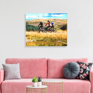MOUNTAIN BIKING CANVAS AFDRUK
