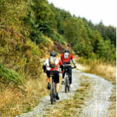 MOUNTAIN BIKING CANVAS AFDRUK