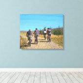 MOUNTAIN BIKING CANVAS AFDRUK (Insitu (Houten vloer))