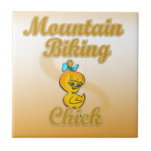 Mountain Biking Chick Tegeltje
