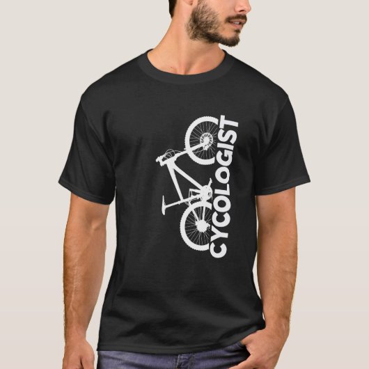 Mountain Biking Cycologist Vertical Graphic T-shirt (Voorkant)