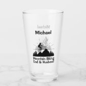 Mountain Biking Dad and Husband Glas (Achterkant)