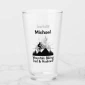 Mountain Biking Dad and Husband Glas (Voorkant)