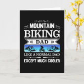 Mountain Biking Dad - Fathers Day Gift Kaart (Gele Bloem)