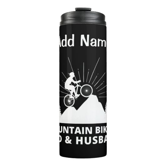 Mountain Biking Dad & Husband Thermosbeker (Voorkant)
