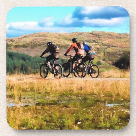 MOUNTAIN BIKING DRANKJES ONDERZETTER (Voorkant)