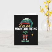 Mountain biking Elf Family Matching Christmas Gift Kaart (Gele Bloem)