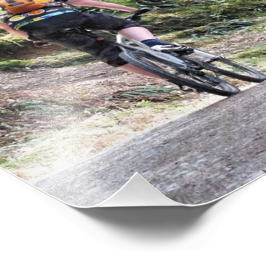 MOUNTAIN BIKING FOTO AFDRUK (Hoek)