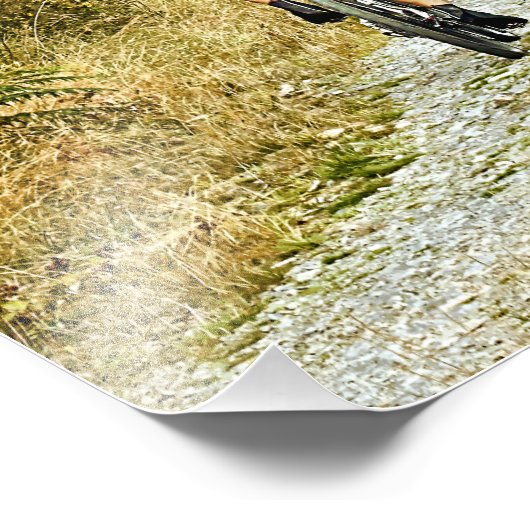 MOUNTAIN BIKING FOTO AFDRUK (Hoek)