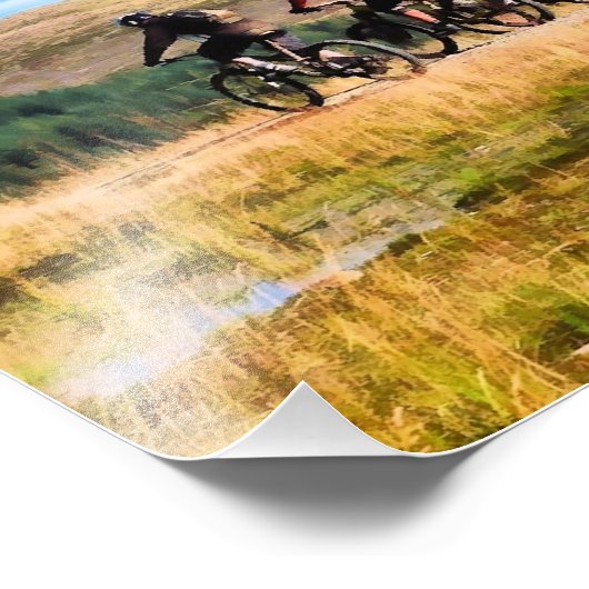 MOUNTAIN BIKING FOTO AFDRUK (Hoek)
