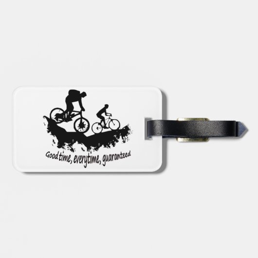 Mountain Biking Good Time Inspirerend Quote Bagagelabel (Achterkant horizontaal)